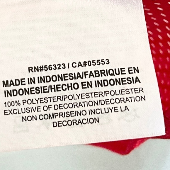 Nike Men’s Jersey Football Speed NFL Solid Red Size L Blokecore A05149-657 Flaw - Picture 6 of 11